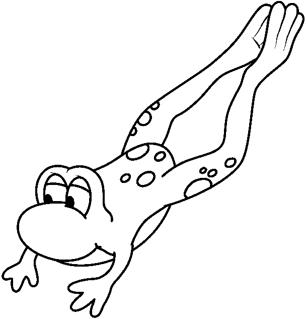 608x633 Frog Black And White Clipart