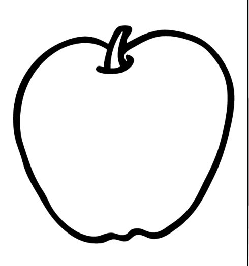 490x524 Apple Black And White Apple Clipart Black And White Fruit Clipart
