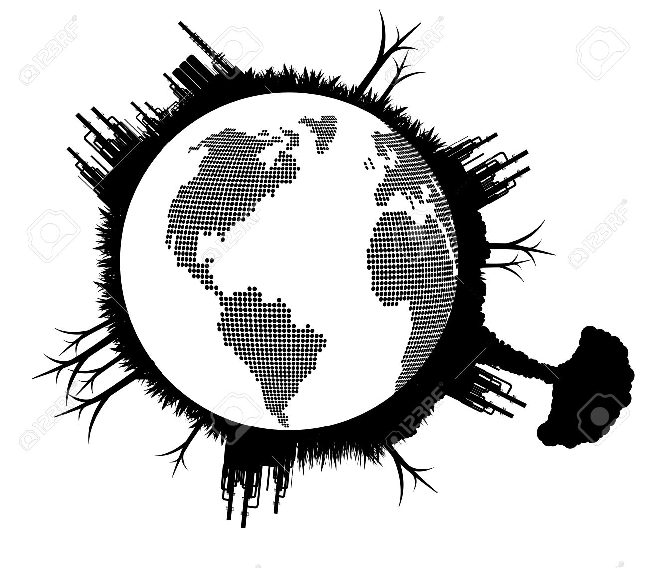1300x1140 Pollution Clipart Globe