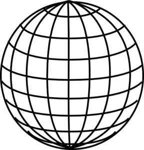 288x298 Globe Clipart Black And White Vector Letters