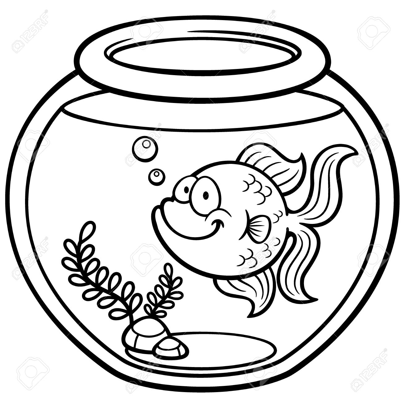 1300x1300 Goldfish Clipart Bowl Drawing