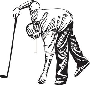 300x284 Golf Black And White Clipart