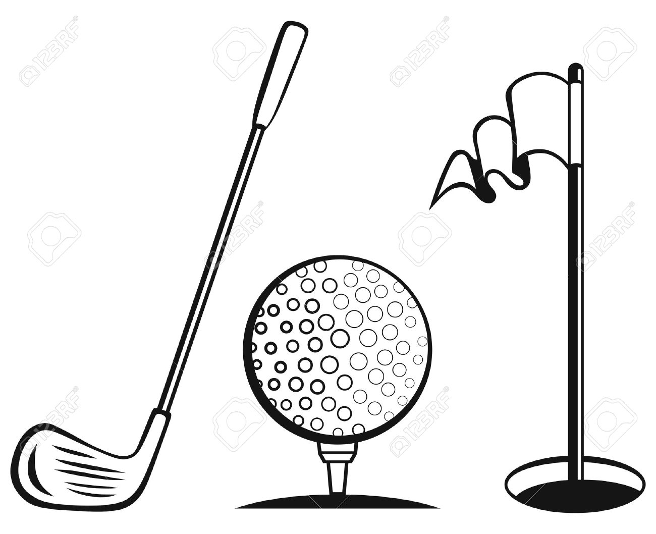 Black And White Golf Photos Clipart Free download on ClipArtMag