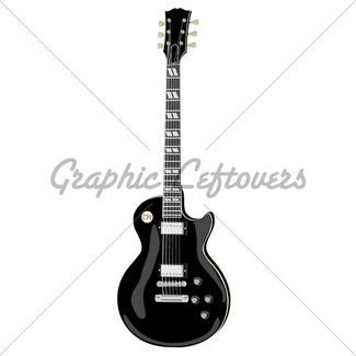 325x325 Black Guitar With Black Background Gl Stock Images