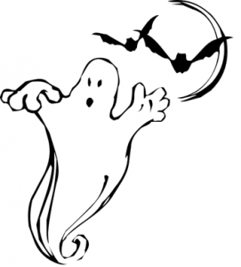 271x300 Halloween Ghost Clipart Black And White