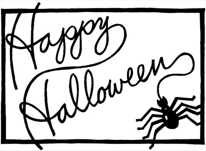 704x515 Happy Halloween Clipart Black And White