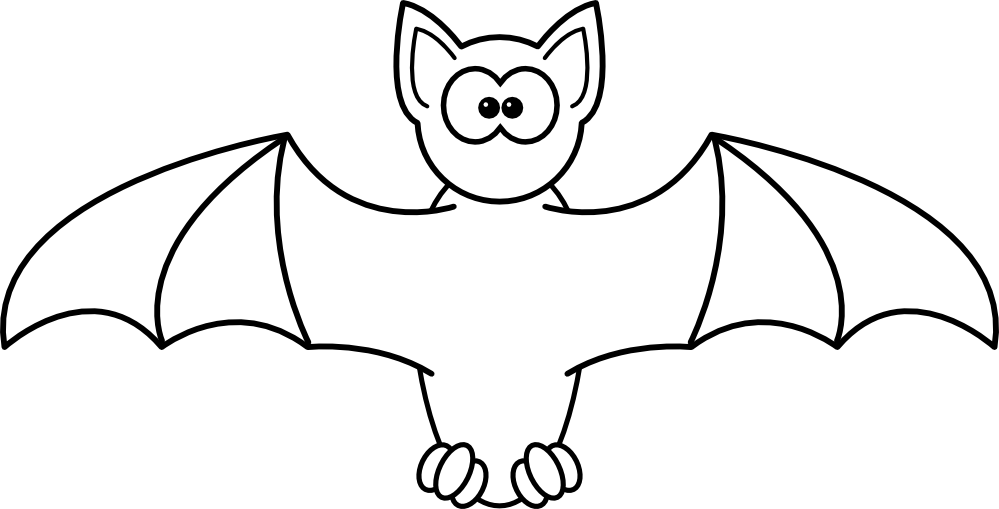 999x509 Clip Art Bat Black White Art Zeke Halloween Svg