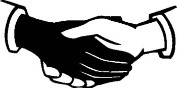 350x174 Hand Black And White Shaking Hands Clipart Black And White