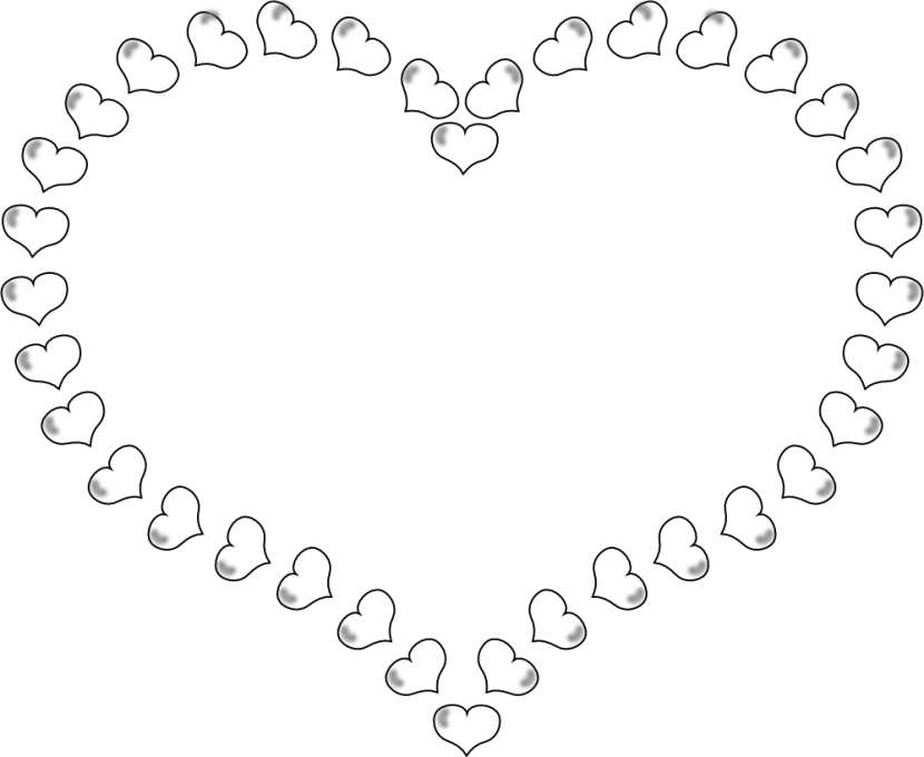 Black And White Heart Border | Free download on ClipArtMag