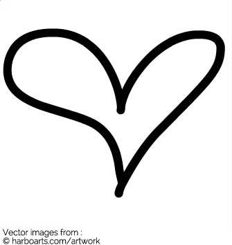 335x355 Drawn Heart Black And White