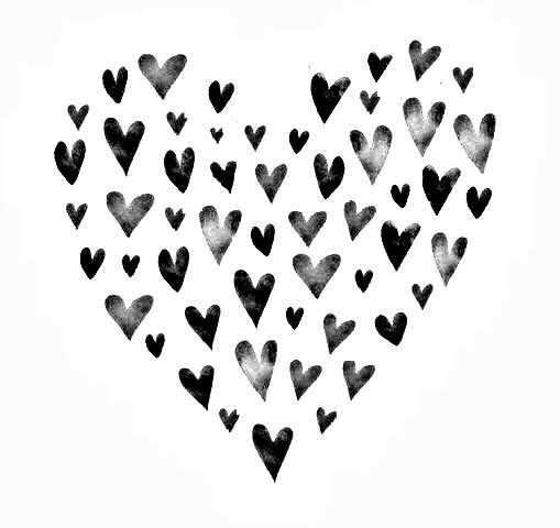 509x480 Best Black White Heart Ideas Black