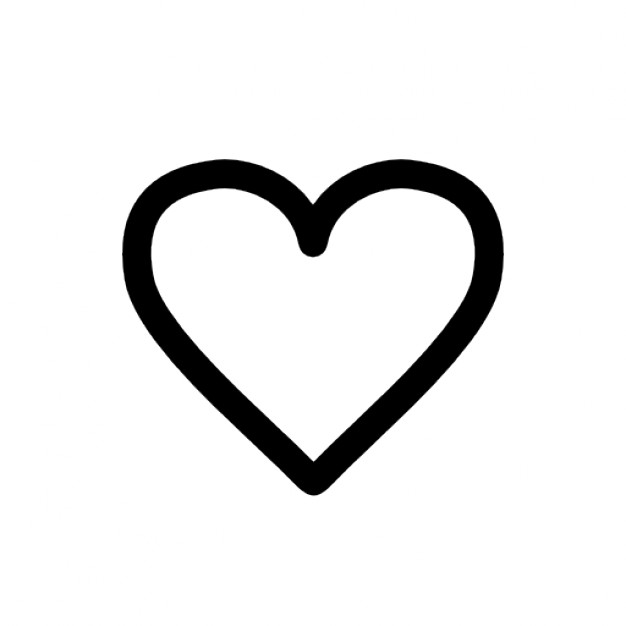 626x626 White Heart Icons Free Download