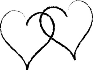300x225 Black Amp White Heart Clipart