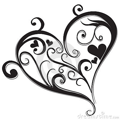 400x400 Heart Clipart Swirly