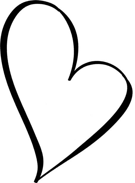 455x615 Small Heart Black And White Clipart