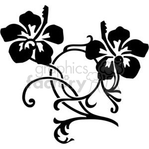 300x300 Royalty Free Hibiscus Flowers 380083 Vector Clip Art Image