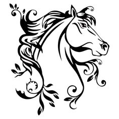 236x236 Black And White Horse Drawings