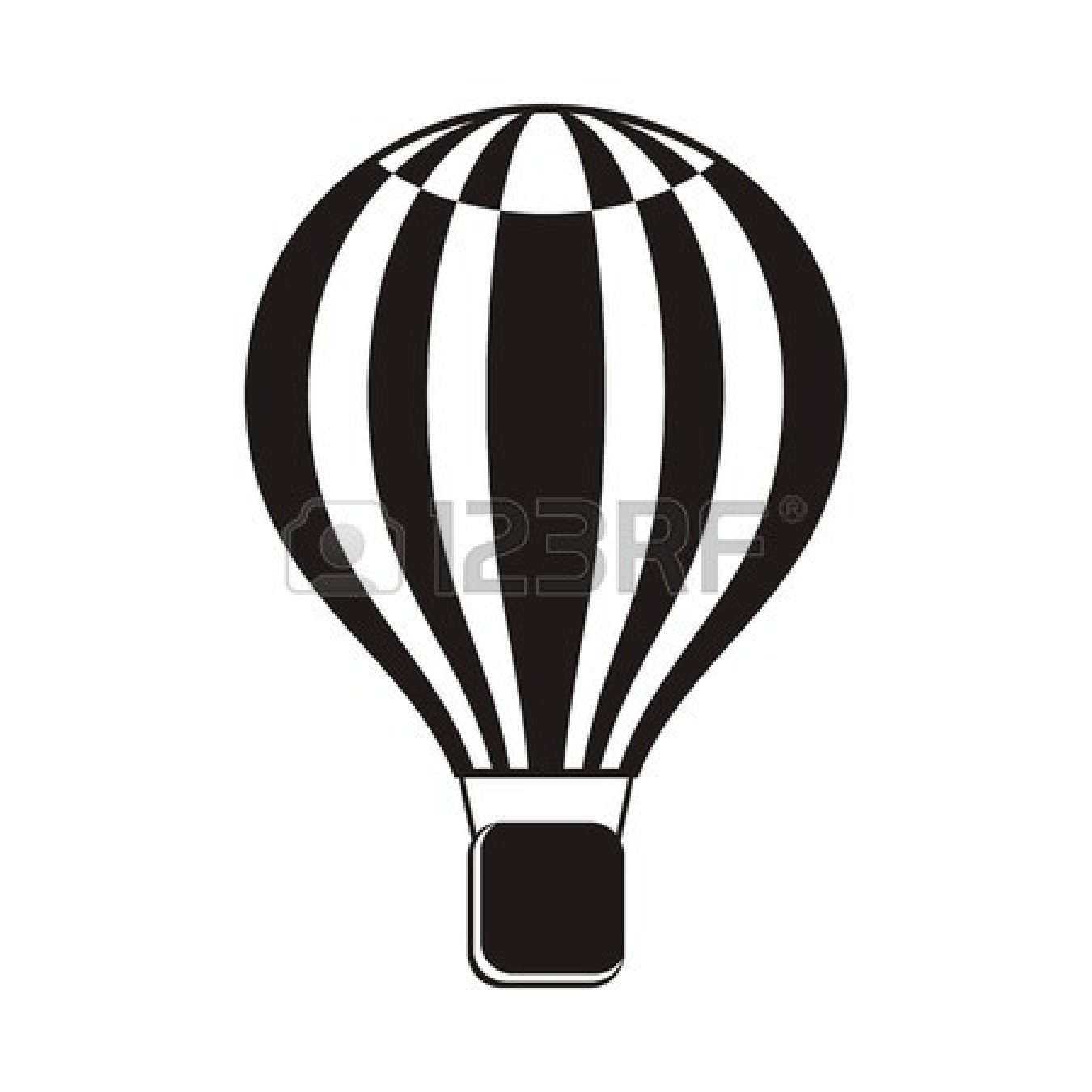 1350x1350 Hot Air Balloon Black And White Black And White Hot Air Balloon