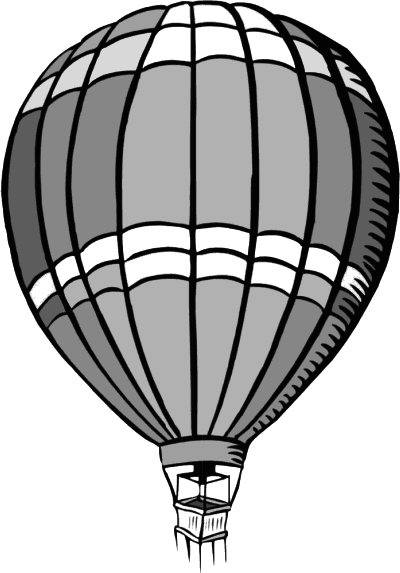 400x573 Hot Air Balloon Black And White Hot Air Balloon Clip Art Download