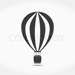 320x320 Hot Air Balloon Isolated On White Background Stock Vector