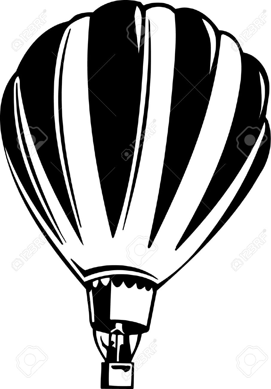 906x1300 Clip Art Hot Air Balloon Clip Art Black And White
