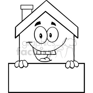 300x300 Royalty Free 6459 Royalty Free Clip Art Black And White House