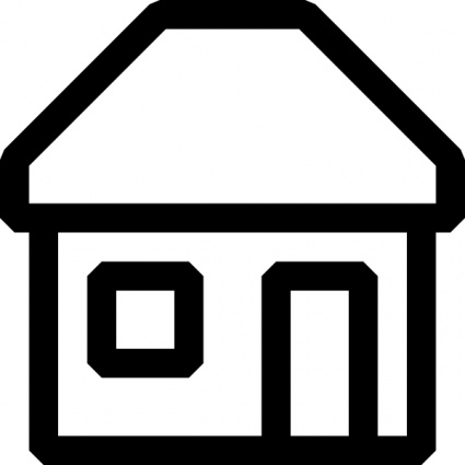 425x425 Black And White House Icon Clip Art Vector, Free Vector Images