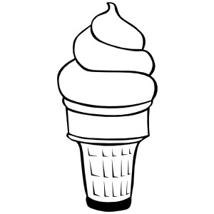 300x300 Ice Cream Cone Black And White Ice Creamne Clipart Free