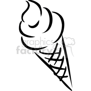 300x300 Royalty Free Ice Cream Cone Outline 383136 Vector Clip Art Image