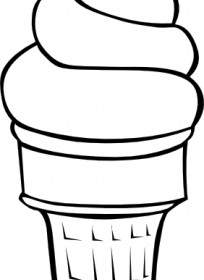 204x280 Soft Serve Ice Cream Cone B And W Clip Art Vector Clip Art Free