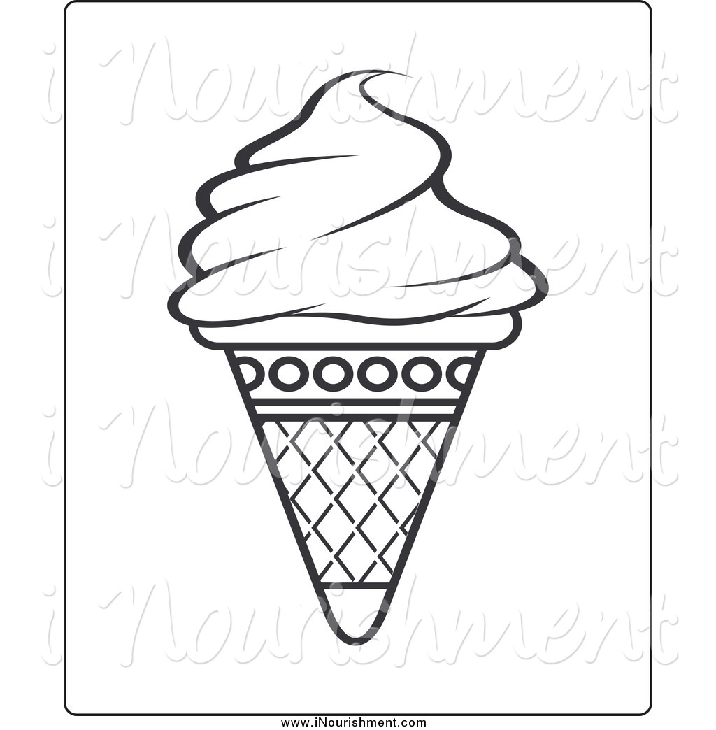1024x1044 Waffle Cone Clipart Black And White