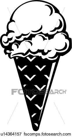 248x470 Clip Art Of Ice Cream Cone U14364157