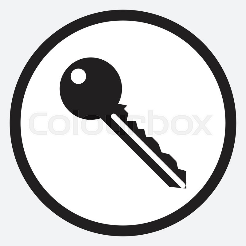 800x800 Key Icon Monochrome Black White. Car Keys, House Keys, Key Icon