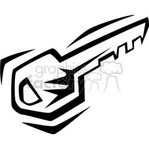 300x300 Royalty Free A Black And White Key 159053 Vector Clip Art Image