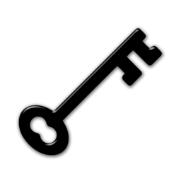 256x256 Skeleton Key Clipart Black And White