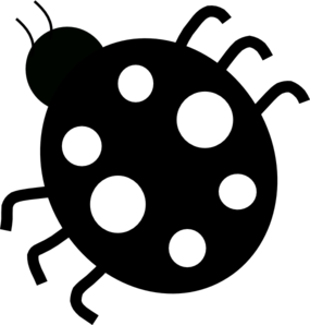 285x298 Black Ladybug Clip Art