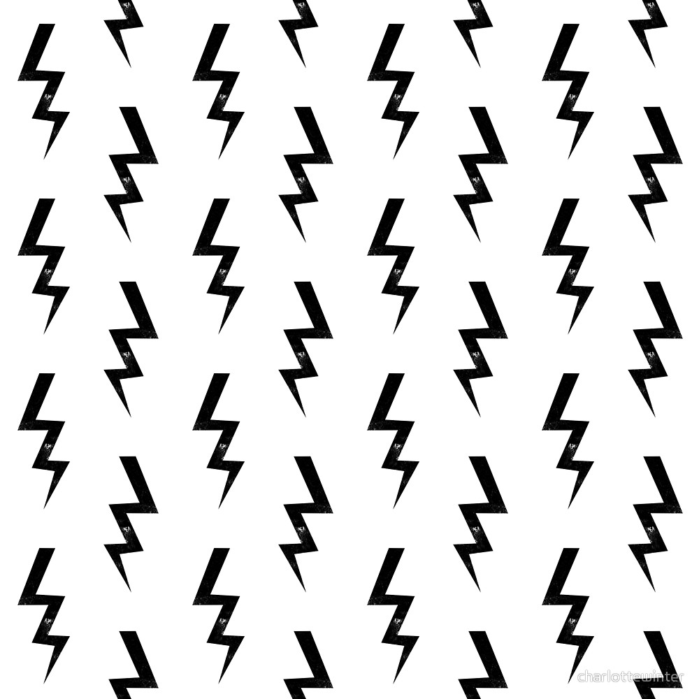 1000x1000 Bolts Lightning Bolt Pattern Black And White Minimal Cute