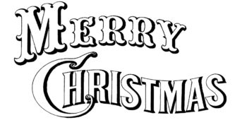 333x187 Merry Christmas Black And White Clipart Christmas Clipart Black