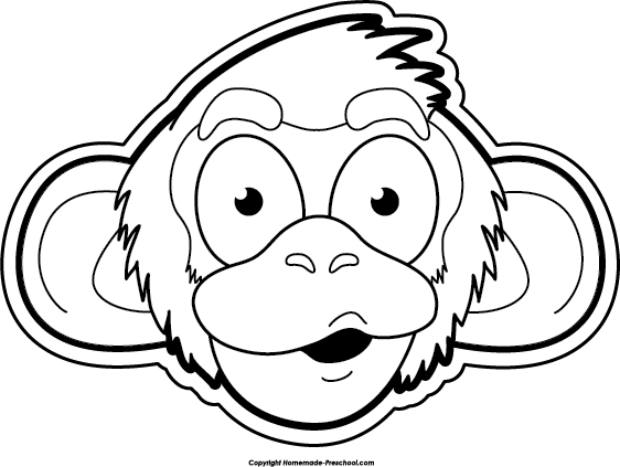 562x423 Monkey Black And White Free Monkey Clipart 2