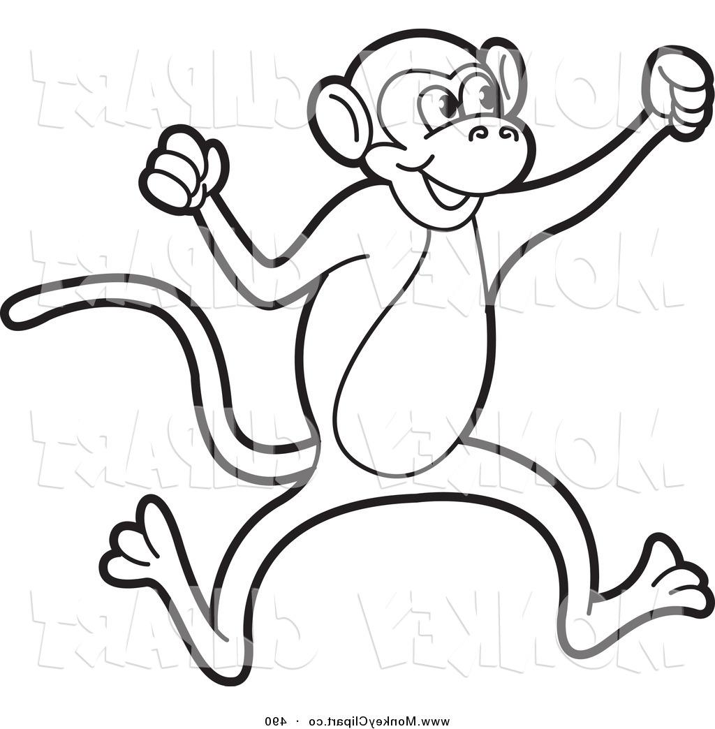 1024x1044 Top 10 Monkey Clip Art Of Black And White Outlined By Lal Perera