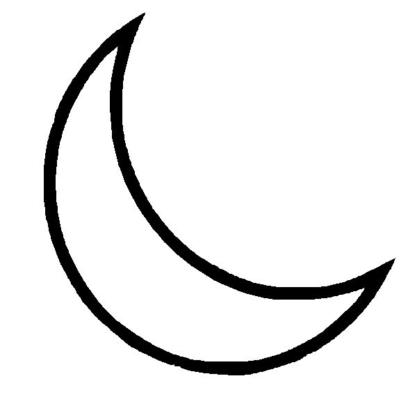 Black And White Moon Clipart