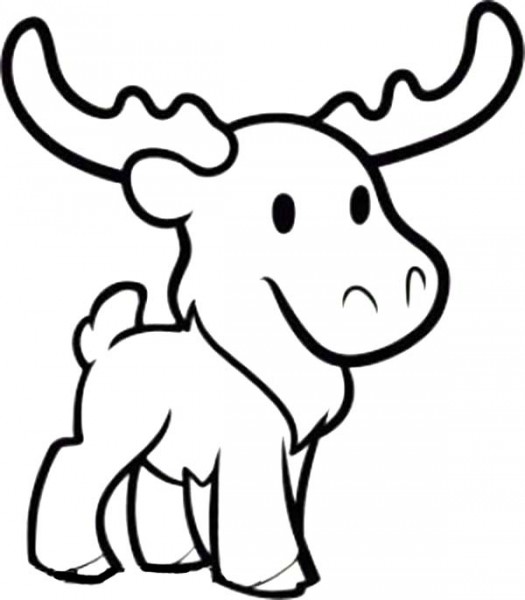 525x600 Animals Clipart Cute Moose Drawing Gallery ~ Free Clipart Images