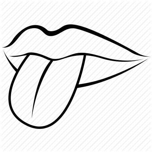 512x512 Mouth And Tongue Clipart Black And White Letters