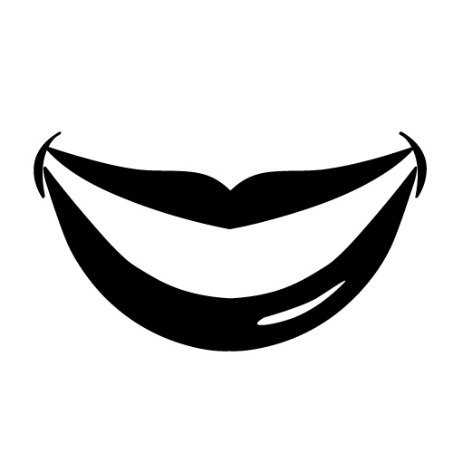 500x500 Smile Clipart Black And White