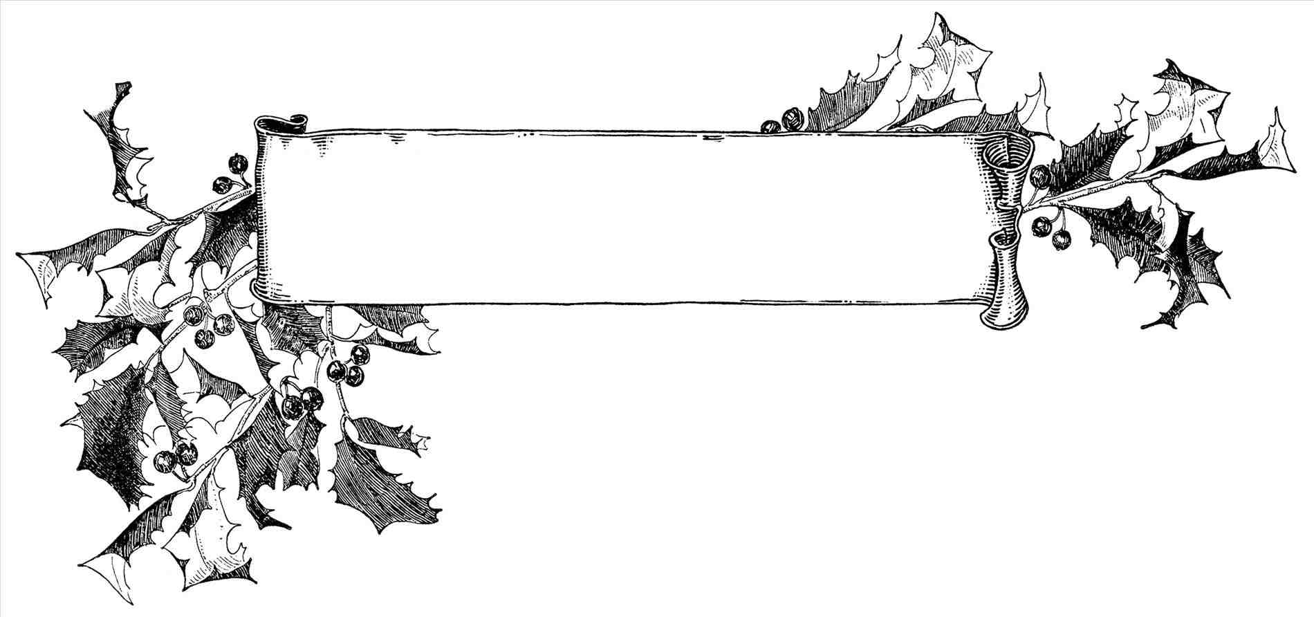 1900x892 Border Clip Art Free Download On Black And White Black Christmas