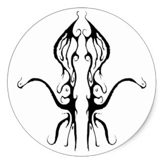 324x324 Black And White Octopus Stickers Zazzle