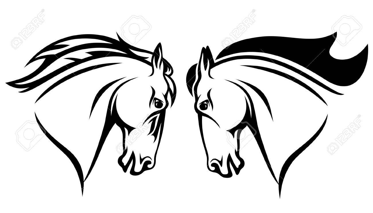 1300x743 Horse Head Vector Design