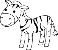 195x167 Zebra Clipart Black And White