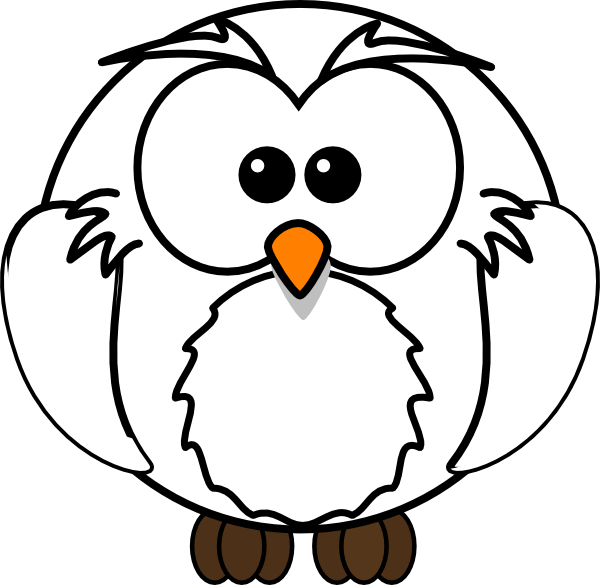 600x585 White Owl Clip Art