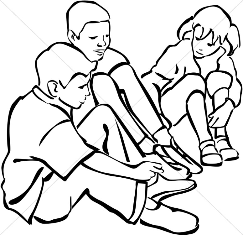 776x750 Children Of Diversity In Black And White Sunday School Clipart